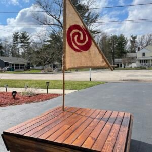 Decorative Wooden Sailboat Display Stand